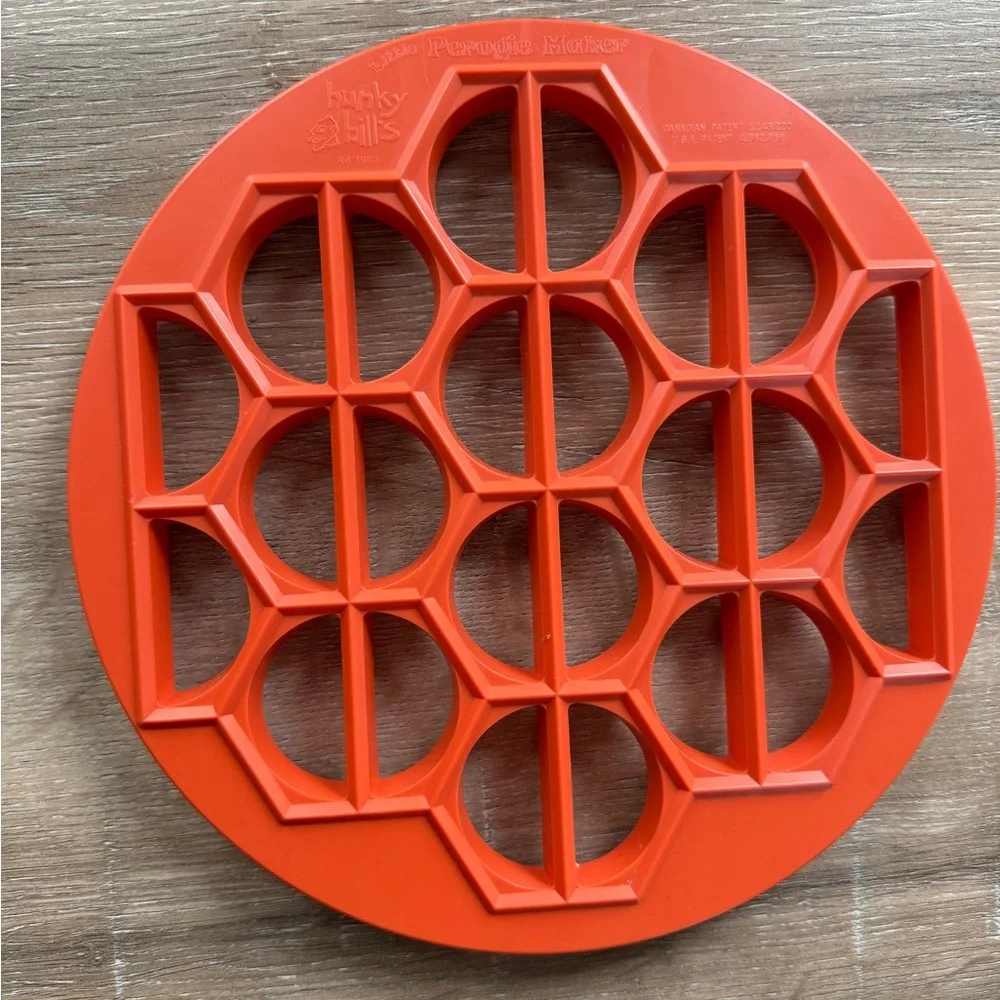 Hunky Bills Bright Orange Multi-Dumpling/Pierogi mold-‎ Small